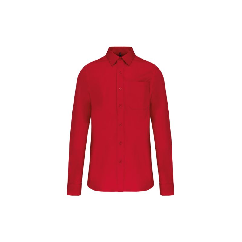 Chemise popeline Homme manches longues Logo Brodé contre coeur -  