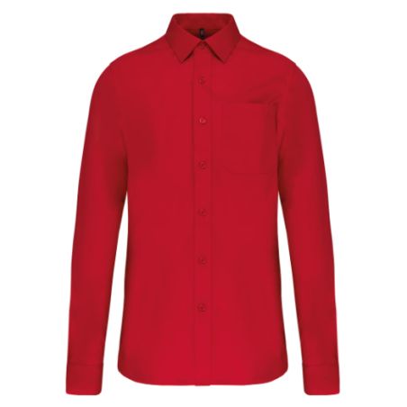 Chemise popeline Homme manches longues Logo Brodé contre coeur -  