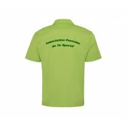 Polo Maille Respirante APTS Marquage à chaud Coeur et Dos Lime Gree...