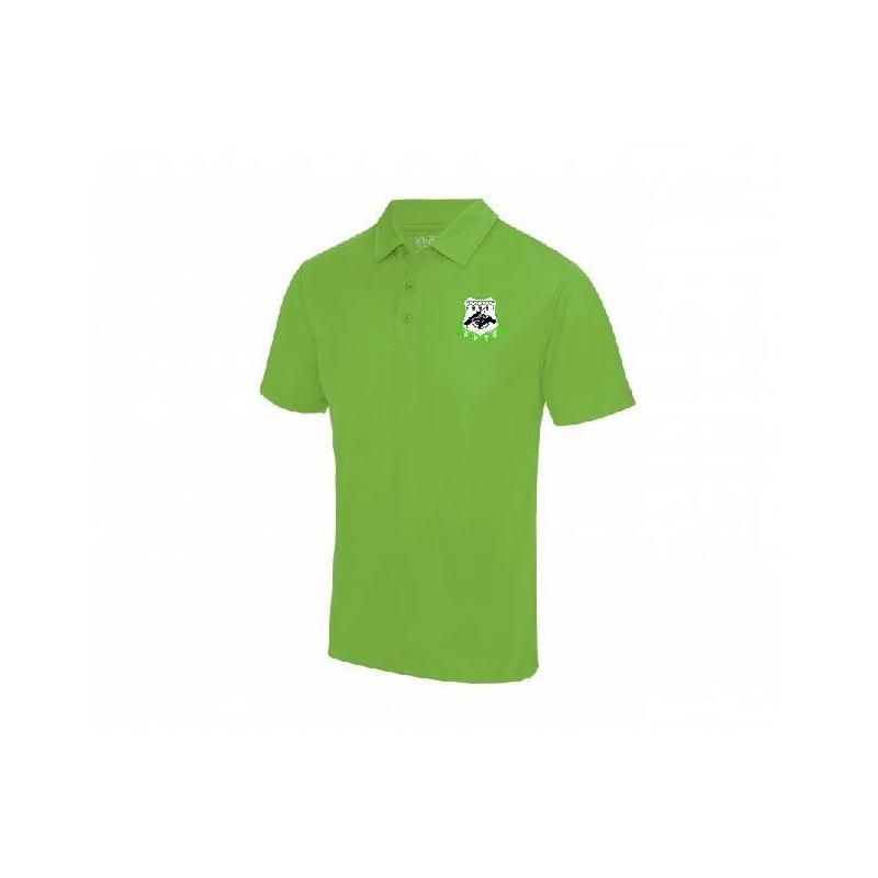 Polo Maille Respirante APTS Marquage à chaud Coeur et Dos Lime Gree...