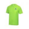 Tshirt Maille Respirante APTS Marquage à chaud Coeur et Dos vert El...