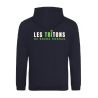 Sweat Capuche Homme New French Navy Broderie coeur et Dos -  