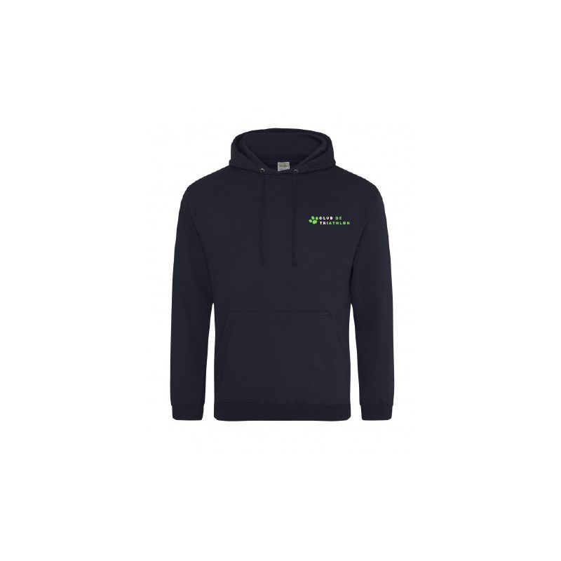 Sweat Capuche Homme New French Navy Broderie coeur et Dos -  