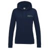 Sweat Capuche Zippé Femme New French Navy Broderie coeur et Dos -  