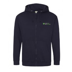 Sweat Capuche Zippé Enfant New French Navy Broderie coeur et Dos -  