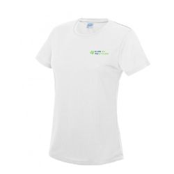 Tshirt Blanc Femme respirant Sublimation Couleur coeur et dos -  