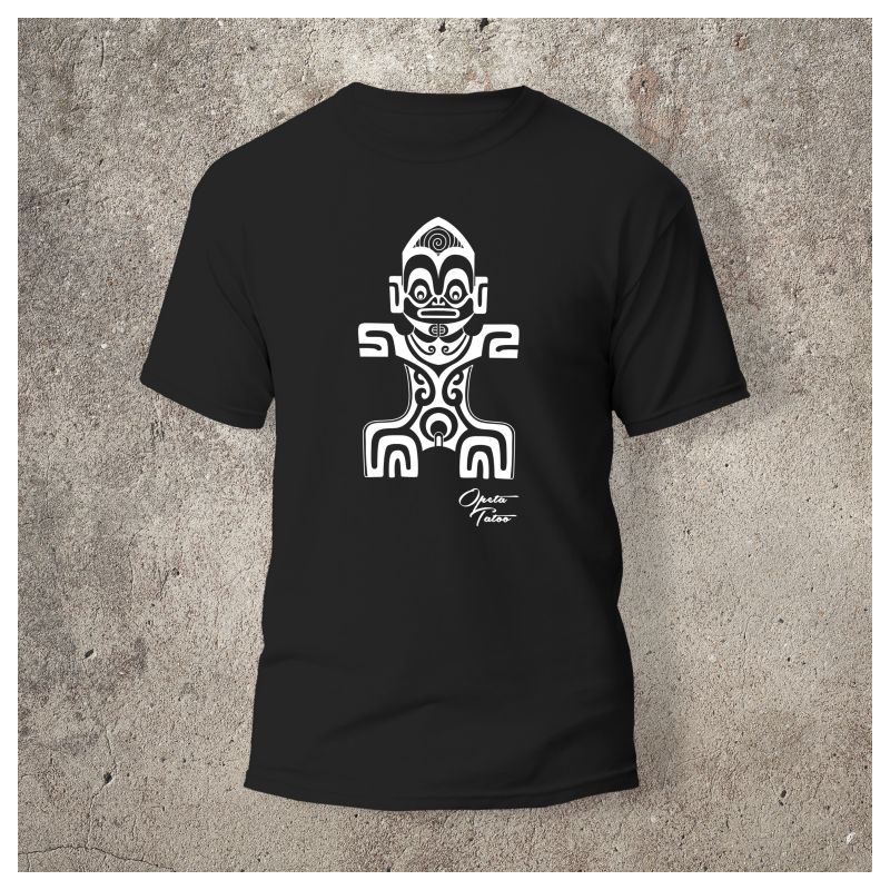 Tshirt Tiki 1 Devant Noir - Tshirt Tiki 1 Devant Noir -