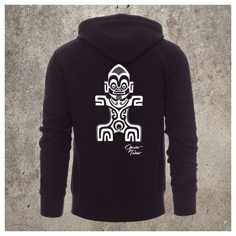 Sweat Shirt Noir Dos TIKI 1 - Sweat Shirt Noir Dos TIKI 1 -