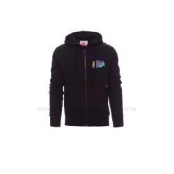 Sweat Zippé Capuche Flocage Coeur et Dos