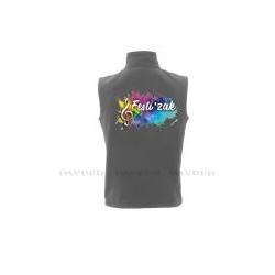 Veste Softshell sans manche Flocage Coeur et Dos