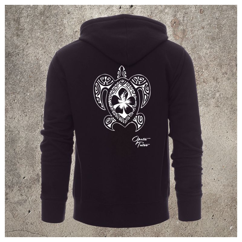 Sweat Shirt Noir Dos TORTUE 2 - Sweat Shirt Noir Dos TORTUE 2 -