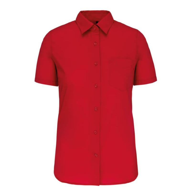 Chemise popeline Femme manches longues Logo Brodé contre coeur -