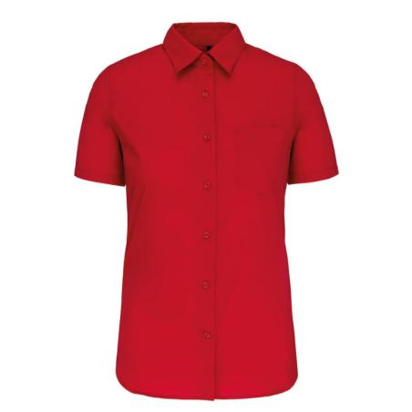 Chemise popeline Femme manches longues Logo Brodé contre coeur -