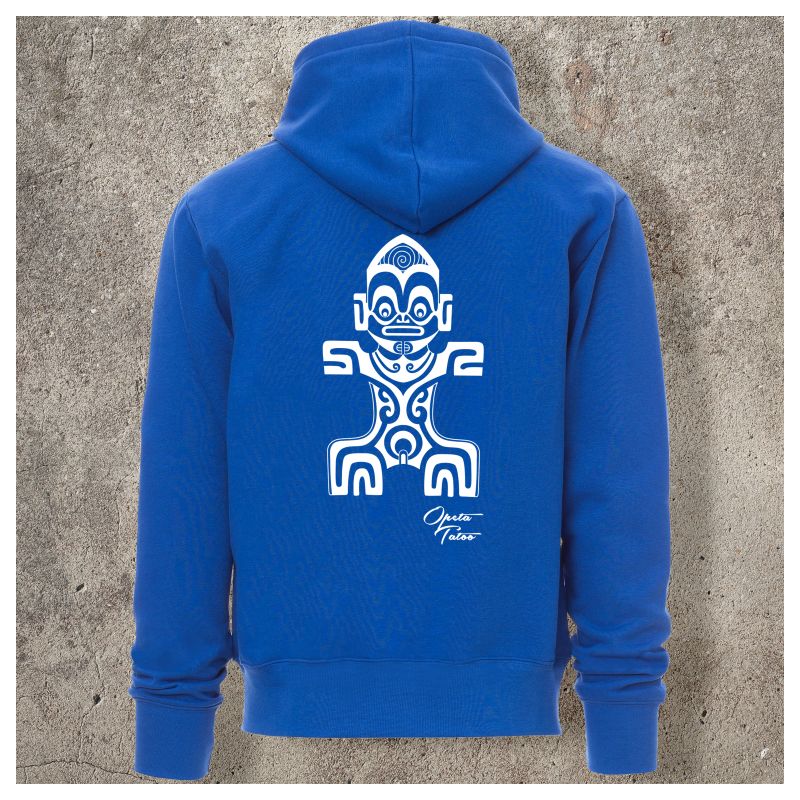 Sweat Shirt Bleu roi Dos TIKI 1 - Sweat Shirt Bleu roi Dos TIKI 1 -