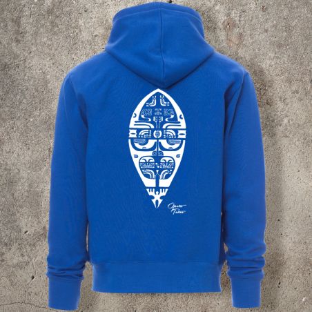 Sweat Shirt Bleu roi Dos BOUCLIER -  