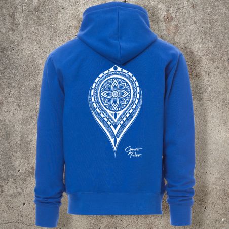 Sweat Shirt Bleu roi Dos MANDALA 1 -  
