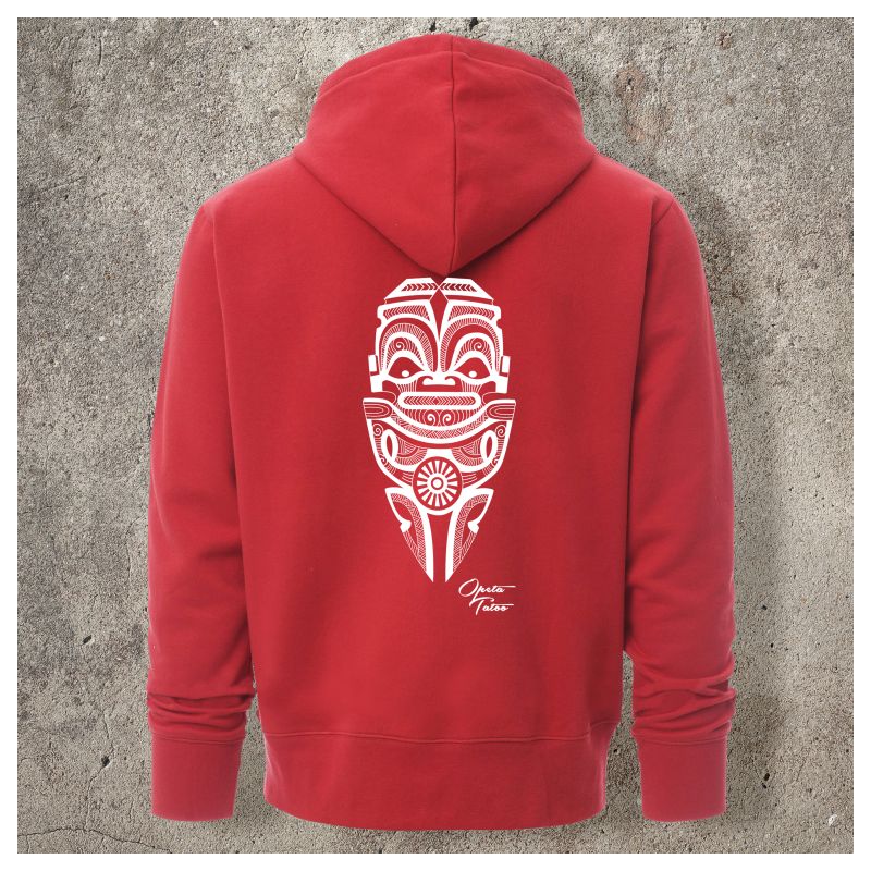 Sweat Shirt Rouge Dos TIKI 2 - Sweat Shirt Rouge Dos TIKI 2 -