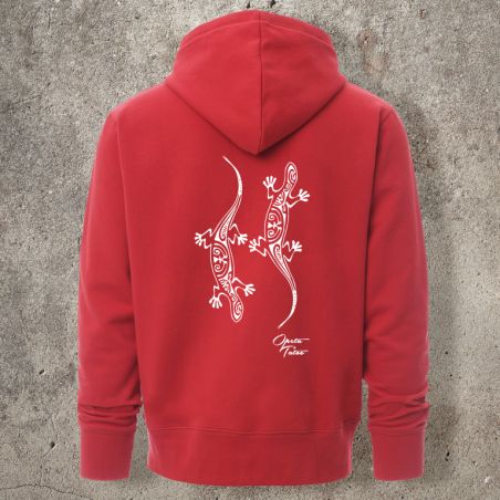 Veste Zippée Rouge Dos LEZARDS -  