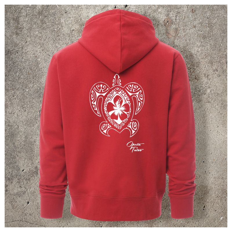 Veste Zippée Rouge Dos TORTUE 2 - Veste Zippée Rouge Dos TORTUE 2 -