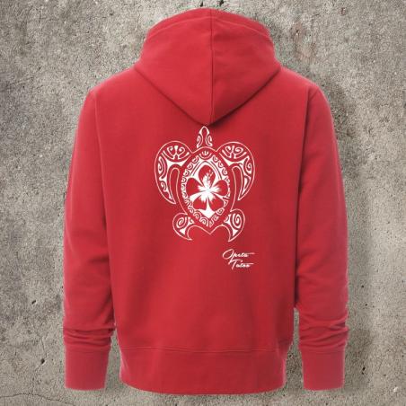 Veste Zippée Rouge Dos TORTUE 2 -  