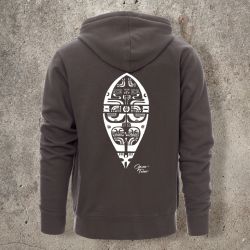 Veste Zippée Grise Dos BOUCLIER -  