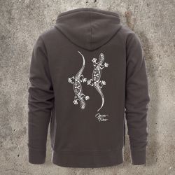 Veste Zippée Grise Dos LEZARDS -  
