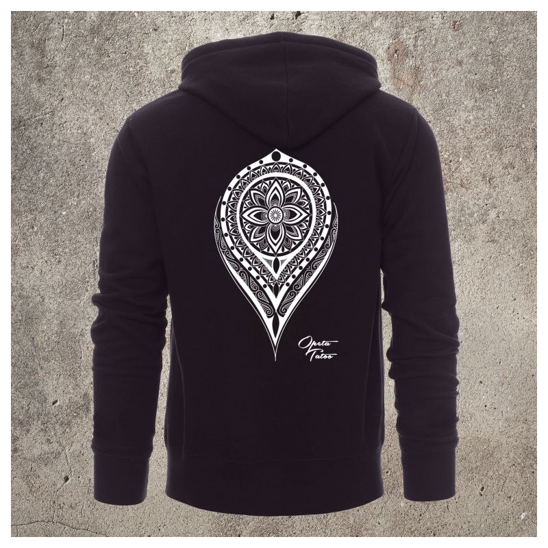 Veste Zippée Noir Dos MANDALA 1 - Veste Zippée Noir Dos MANDALA 1 -