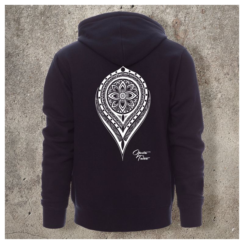 Veste Zippée Marine Dos MANDALA 1 - Veste Zippée Marine Dos MANDALA 1 -