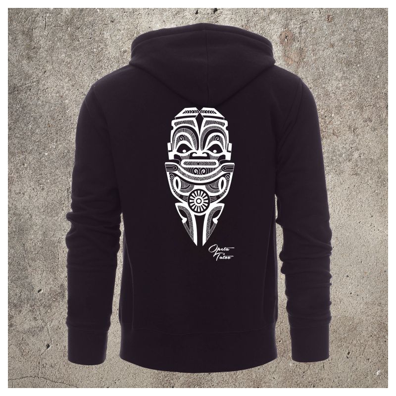 Veste Zippée Noir Dos TIKI 2 - Veste Zippée Noir Dos TIKI 2 -