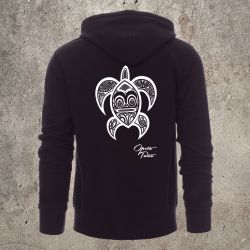 Veste Zippée Noir Dos TORTUE 1 -  