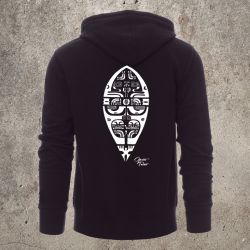 Veste Zippée Noir Dos BOUCLIER -  