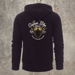 Veste Zippée Noir Custom Bike -  