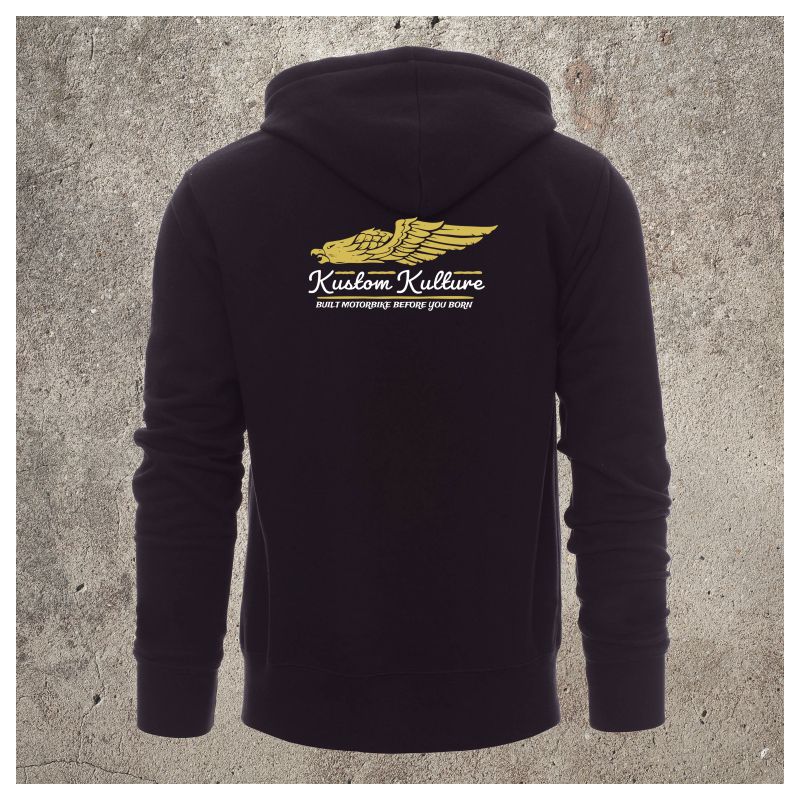 Veste Zippée Noir Kustom Kulture - Veste Zippée Noir Kustom Kulture -