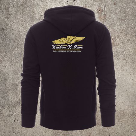 Veste Zippée Noir Kustom Kulture -  