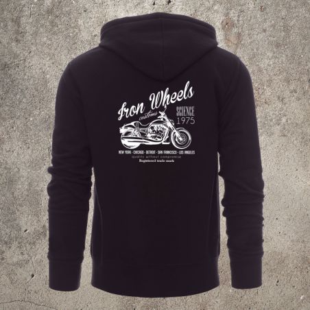 Veste Zippée Noir Iron Wheels -  