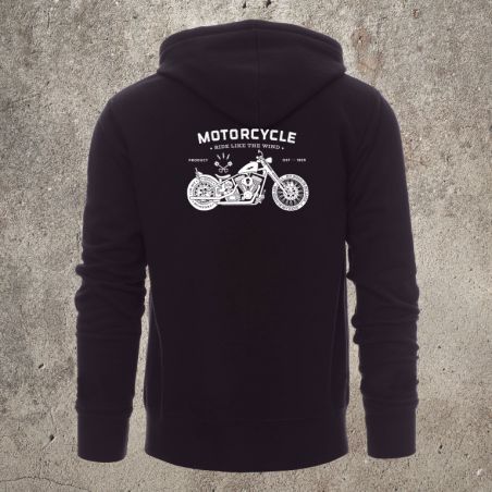 Veste Zippée Noir Motorcycle -  