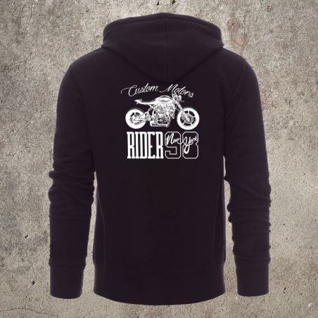 Veste Zippée Noir Custom Motors -  
