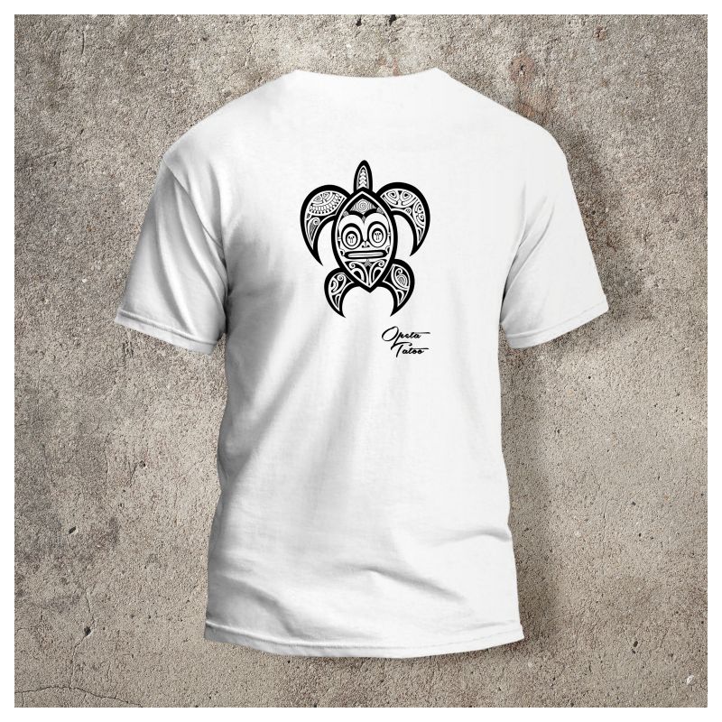 Tshirt Tortue Dos Blanc - Tshirt Tortue Dos Blanc -