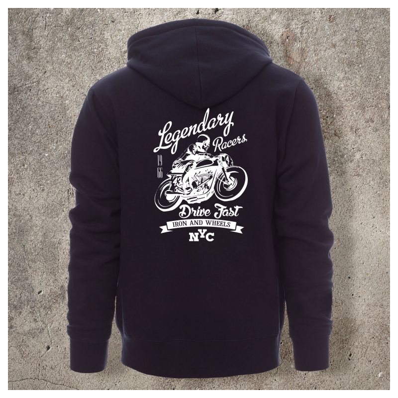 Sweat Shirt Marine Legendary Racers - Sweat Shirt Marine Legendary Racers -