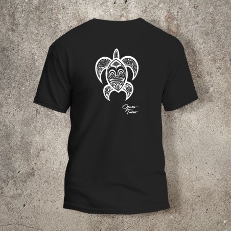 Tshirt Tortue Dos Noir -  