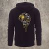 Veste Zippée Noire Casque Blanc et jaune -  