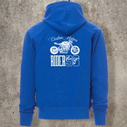 Veste Zippée Bleue roi Custom Motors - AVP Collections