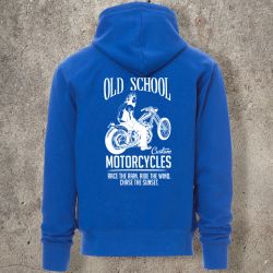 Veste Zippée Bleue roi Old School -  