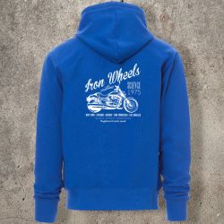 Veste Zippée Bleue roi Iron Wheels - AVP Collections