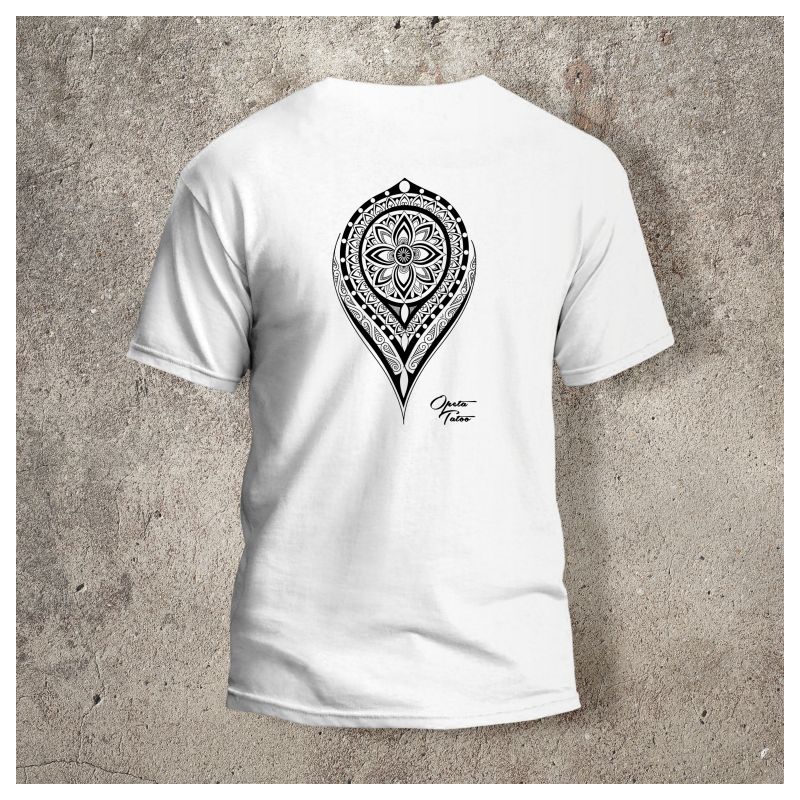 Tshirt Mandala 1 Dos Blanc -  