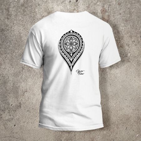Tshirt Mandala 1 Dos Blanc -  