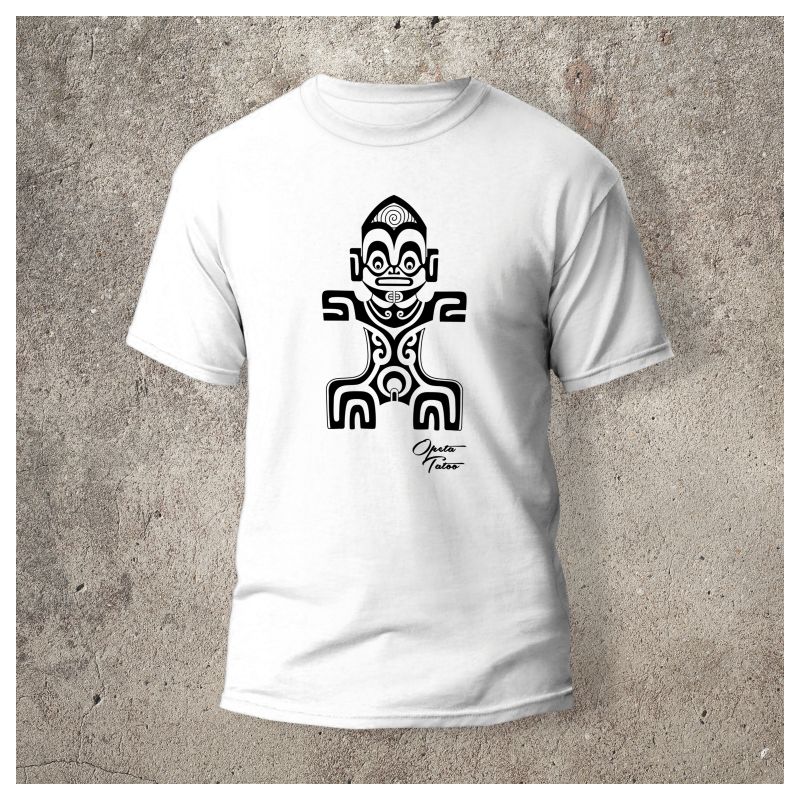 Tshirt Tiki 1 Devant Blanc - Tshirt Tiki 1 Devant Blanc -