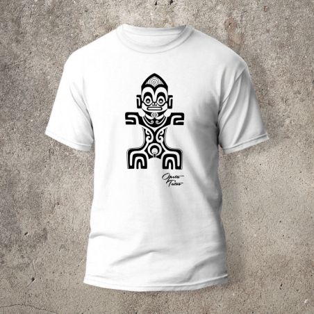 Tshirt Tiki 1 Devant Blanc -  