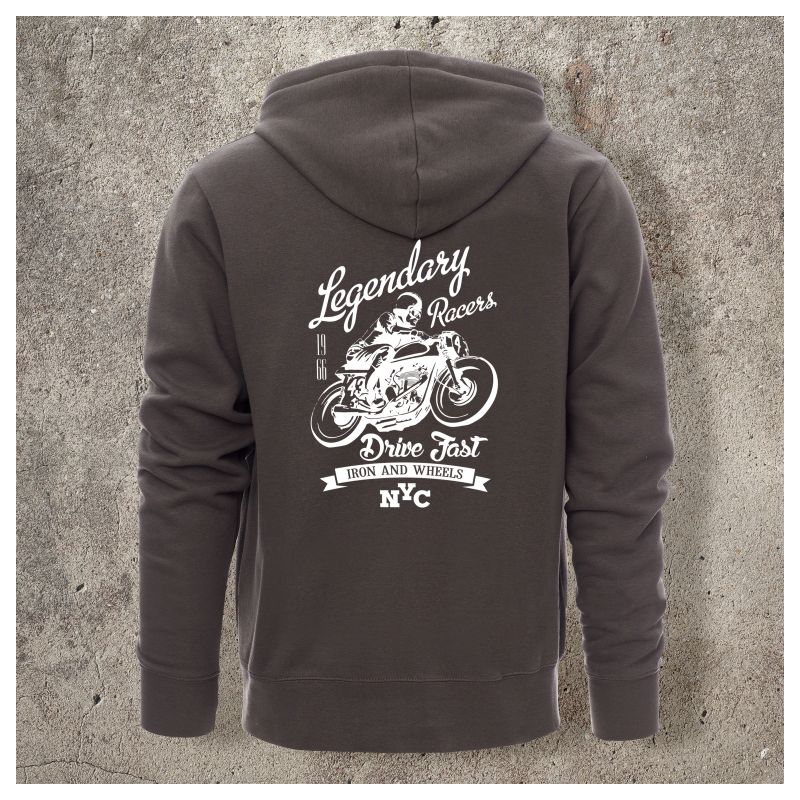 Veste Zippée Grise Legendary Racers - Veste Zippée Grise Legendary Racers -