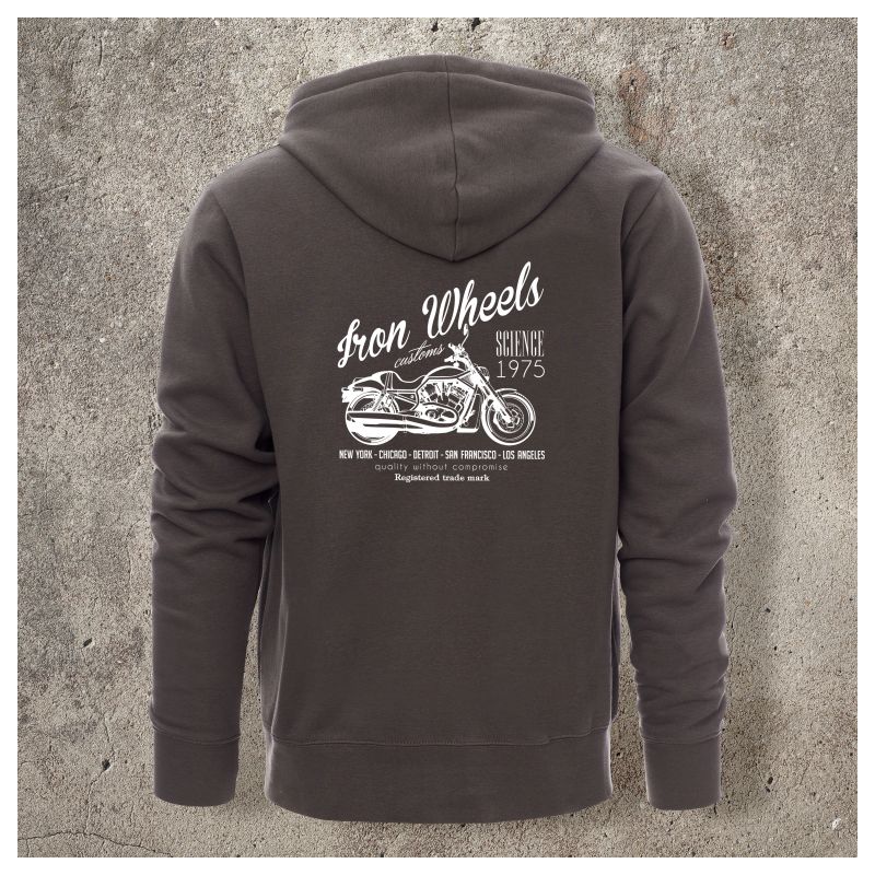 Veste Zippée Grise Iron Wheels - Veste Zippée Grise Iron Wheels -